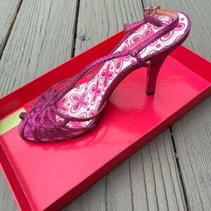 Betsey Johnson Pink Strappy Heels